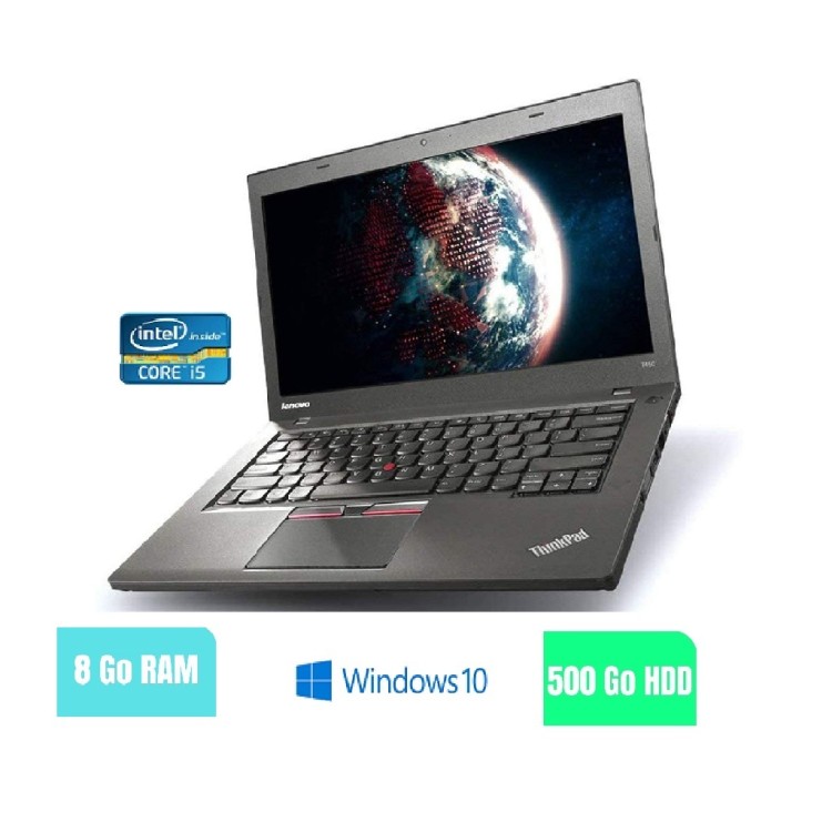 LENOVO T450 - 8 Go RAM - 500 HDD - Windows 10 - N°180230