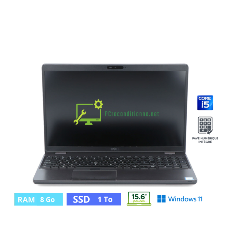 DELL 5500  I5 - RAM 8 Go - SSD 1 To  - WINDOWS 11 - N°02030003 - GRADE B