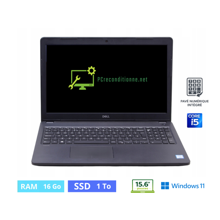 DELL  3580 I5-7200 - RAM 16 Go - SSD 1 To  - WINDOWS 11 - N°03030007- GRADE B