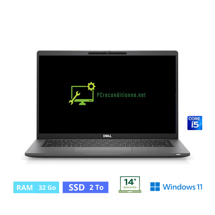 DELL 7420 I5-1145G7 - RAM 32 Go - SSD 2 To  - WINDOWS 11 - N°05030012- GRADE B