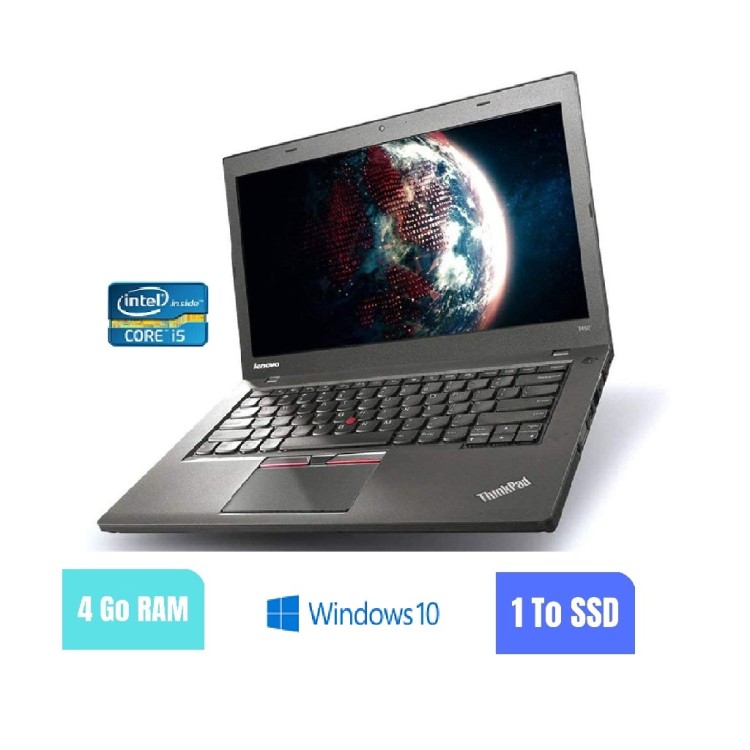 LENOVO T450 - 4 Go RAM - 1000 SSD - Windows 10 - N°180237
