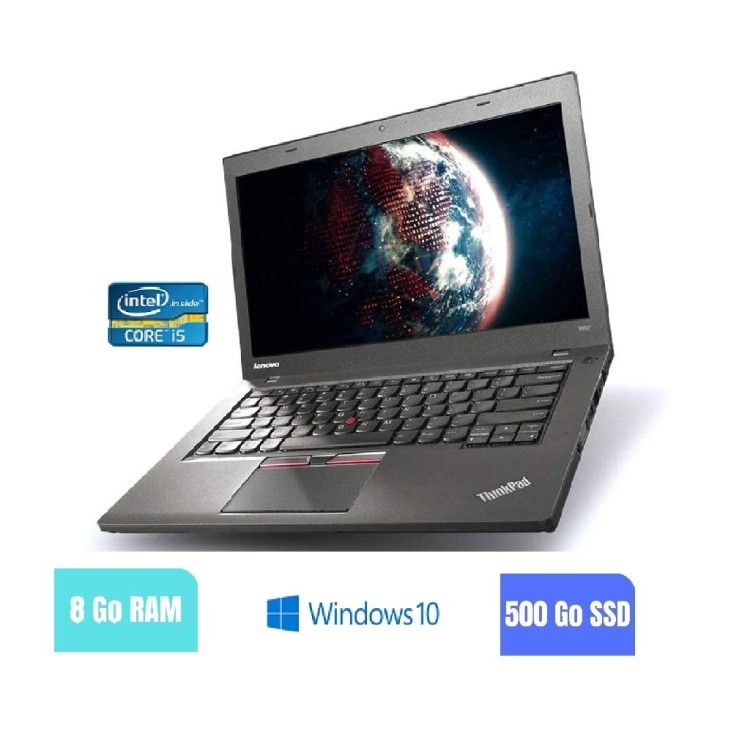 LENOVO T450 - 8 Go RAM - 500 SSD - Windows 10 - N°180239