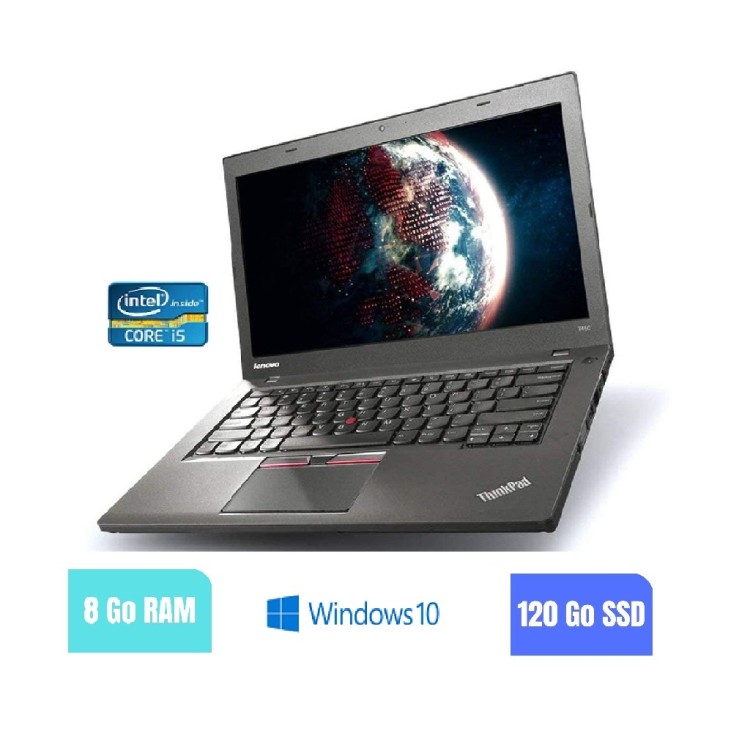 LENOVO T450 - 8 Go RAM - 120 SSD - Windows 10 - N°180241