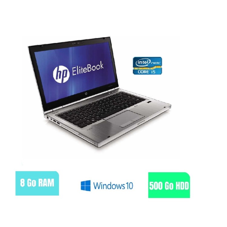 HP 8460P CORE I5 - 8 Go RAM - 500 HDD - Windows 10 - N°180257