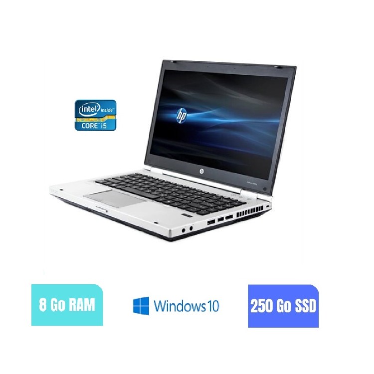 HP 8470P - 8 Go RAM - 250 SSD - Windows 10 - N°180268