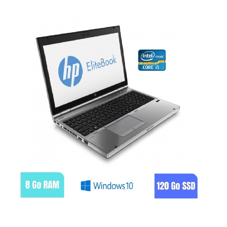 HP 8570P - 8 Go RAM - 120 SSD - Windows 10 - N°180280