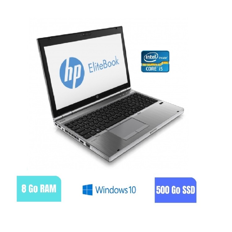 HP 8570P - 8 Go RAM - 500 SSD - Windows 10 - N°180282