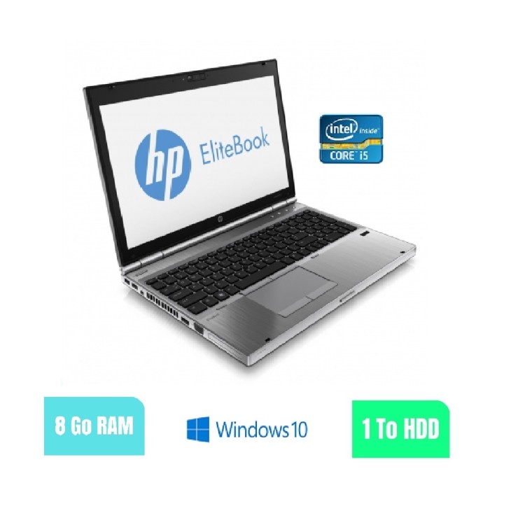 HP 8570P - 8 Go RAM - 1000 HDD - Windows 10 - N°180284
