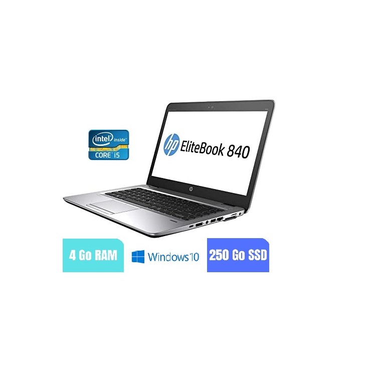 HP 840 G1 - 4 Go RAM - 250 SSD - Windows 10 - N°210206