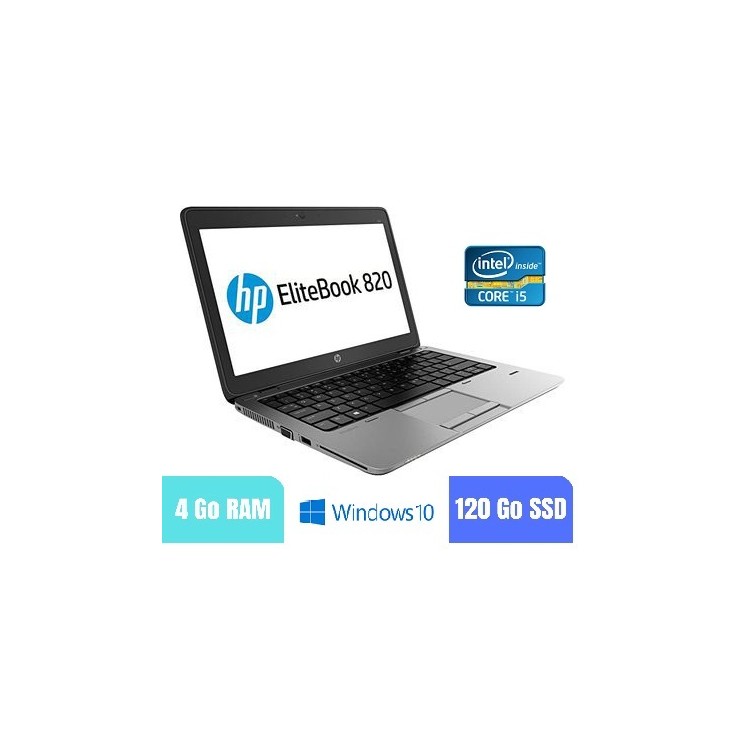 HP 820 G1 - 4 Go RAM - 120 SSD - Windows 10 - N°210221