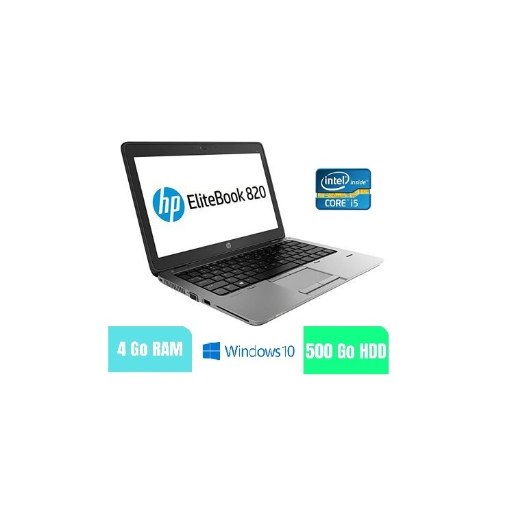 HP 820 G1 - 4 Go RAM - 500 HDD - Windows 10 - N°210222