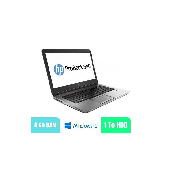 HP 640 G1 - 8 Go RAM - 1000 HDD - Windows 10 - N°210229