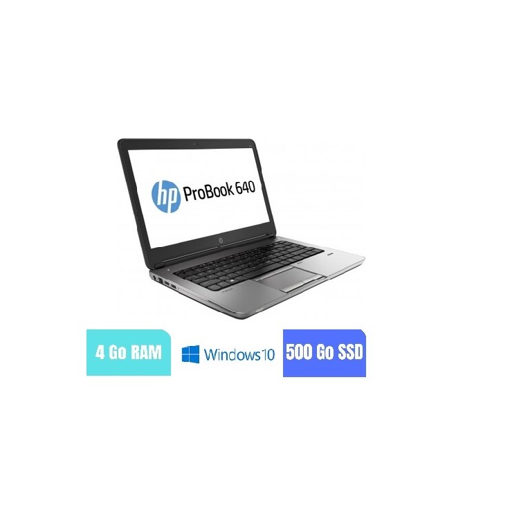 HP 640 G1 - 4 Go RAM - 500 SSD - Windows 10 - N°210234