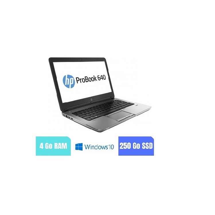HP 640 G1 - 4 Go RAM - 250 SSD - Windows 10 - N°210235