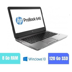 HP 640 G1 - 8 Go RAM - 120 SSD - Windows 10 - N°210237