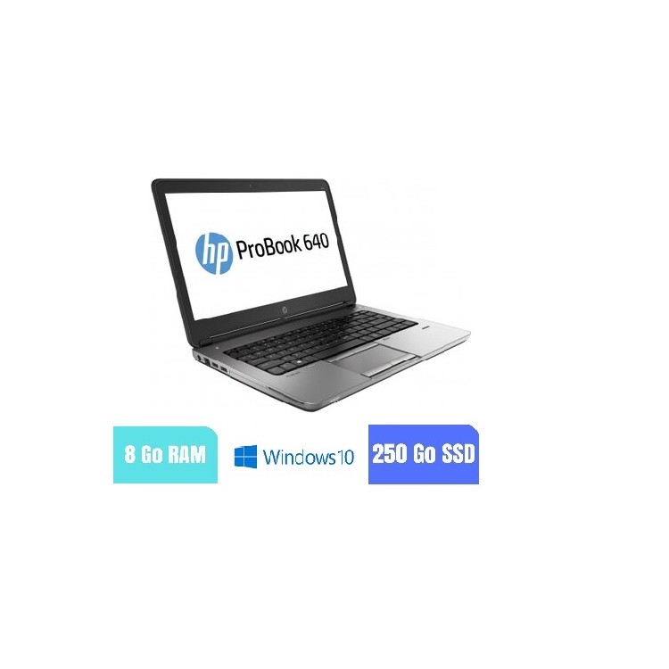 HP 640 G1 - 8 Go RAM - 250 SSD - Windows 10 - N°210238