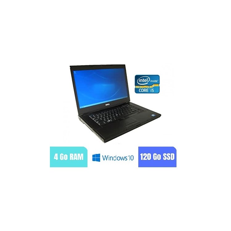 DELL E6510 - 4 Go RAM - 120 SSD - Windows 10 - N°210245