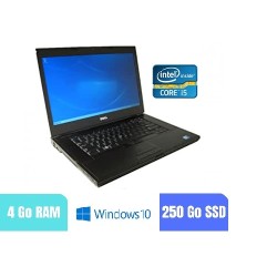 DELL E6510 - 4 Go RAM - 250 SSD - Windows 10 - N°210246