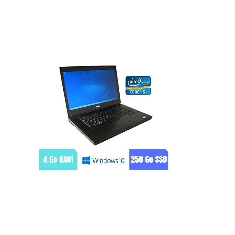 DELL E6510 - 4 Go RAM - 250 SSD - Windows 10 - N°210246