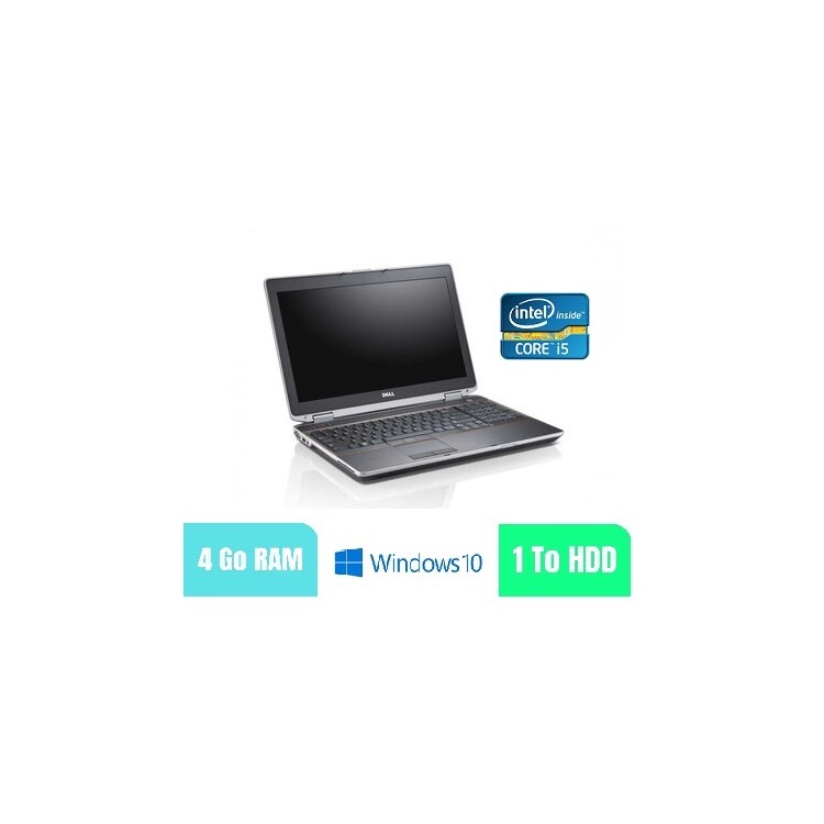 DELL E6520 - 4 Go RAM - 1000 HDD - Windows 10 - N°210261