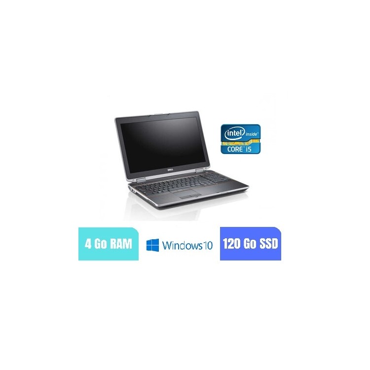 DELL E6520 - 4 Go RAM - 120 SSD - Windows 10 - N°210269