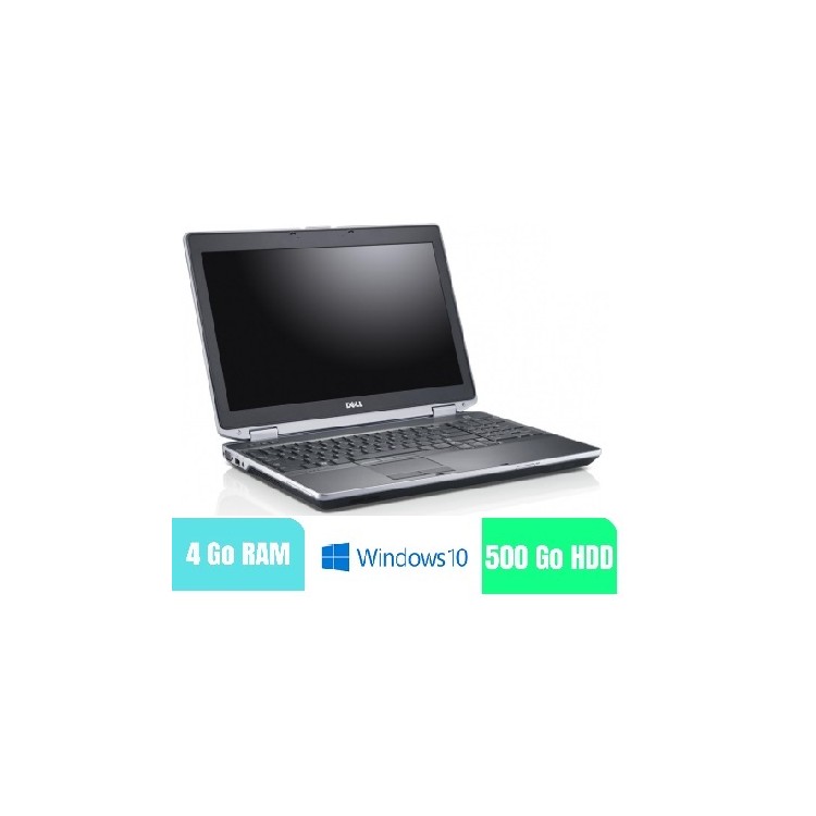 DELL E6530 - 4 Go RAM - 500 HDD - Windows 10 - N°210272