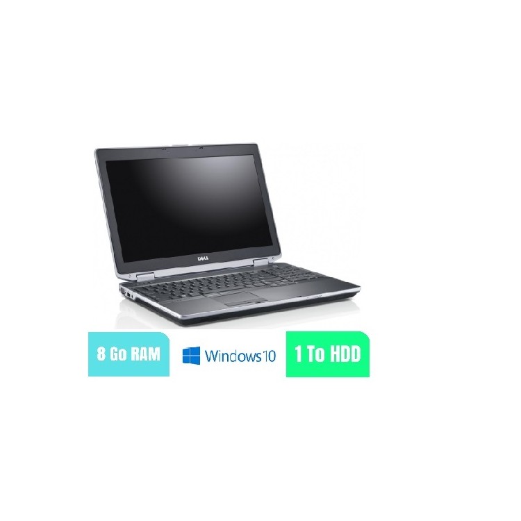 DELL E6530 - 8 Go RAM - 1000 Go HDD - Windows 10 - N°210274