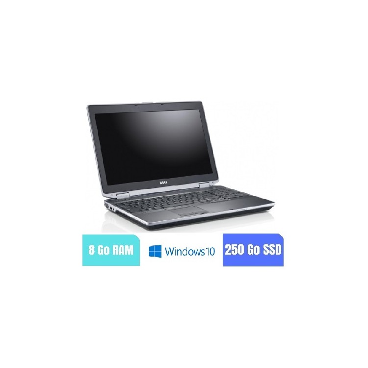 DELL E6530 - 8 Go RAM - 250 Go SSD - Windows 10 - N°210278