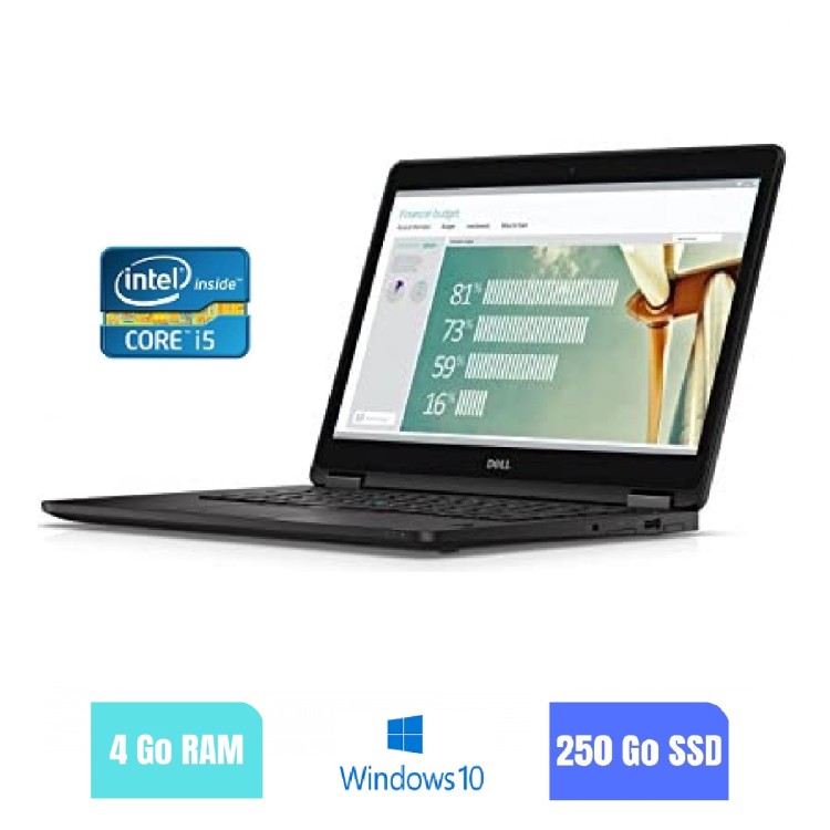 DELL E7270 - 4 Go RAM - 250 SSD - Windows 10 - N°230202