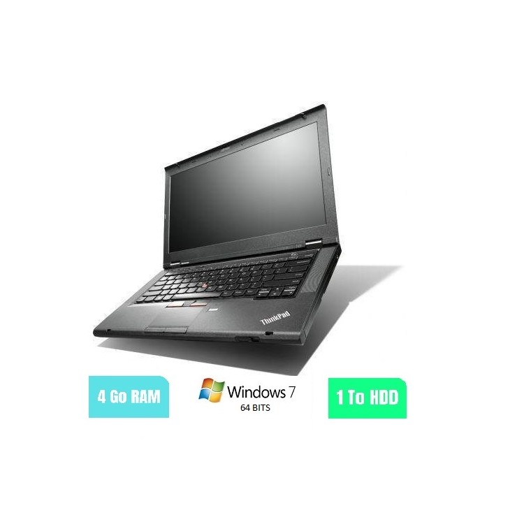 LENOVO T430 - 4 Go RAM - 1000 Go HDD - Windows 7 64 BITS - N°030304