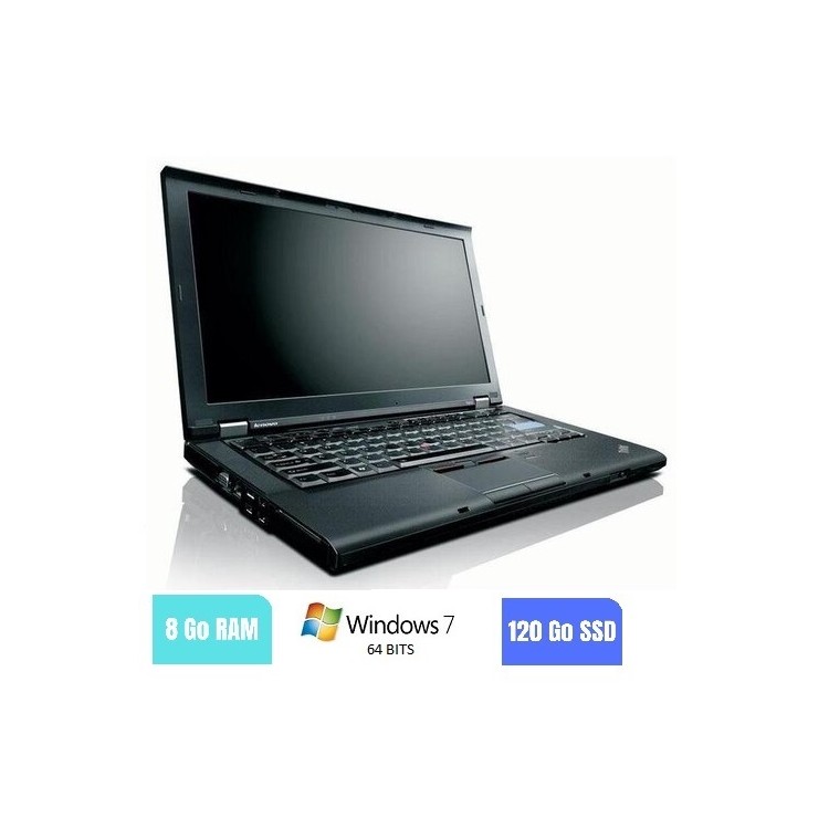 LENOVO T410 - 8 Go RAM - 120 Go SSD - Windows 7 64 BITS - N°030328