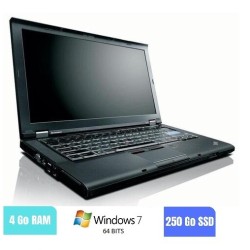 LENOVO T410 - 4 Go RAM - 250 Go SSD - Windows 7 64 BITS - N°030330