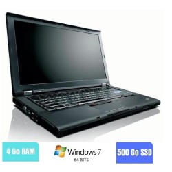LENOVO T410 - 4 Go RAM - 500 Go SSD - Windows 7 64 BITS - N°030332