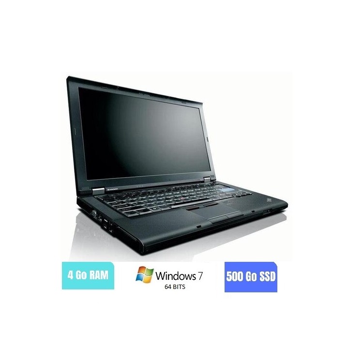 LENOVO T410 - 4 Go RAM - 500 Go SSD - Windows 7 64 BITS - N°030332