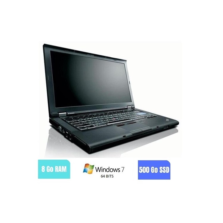 LENOVO T410 - 8 Go RAM - 500 Go SSD - Windows 10 - N°030333