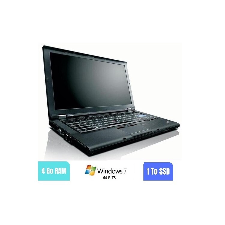 LENEVO T410 - 4 Go RAM - 1000 Go SSD - Windows 7 64 BITS - N°030334