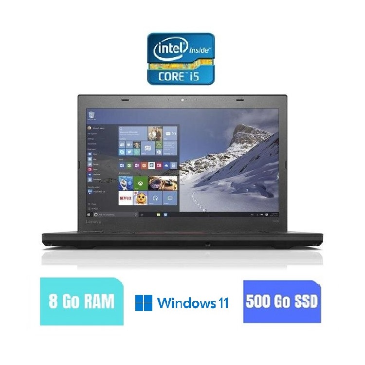 LENOVO T460 - 8 Go RAM - 500 SSD - Windows 11 - N°120519