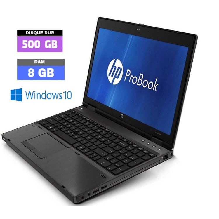 HP 6560B I5 - 8 Go RAM - HDD 500 GO - Windows 10 - N°130534