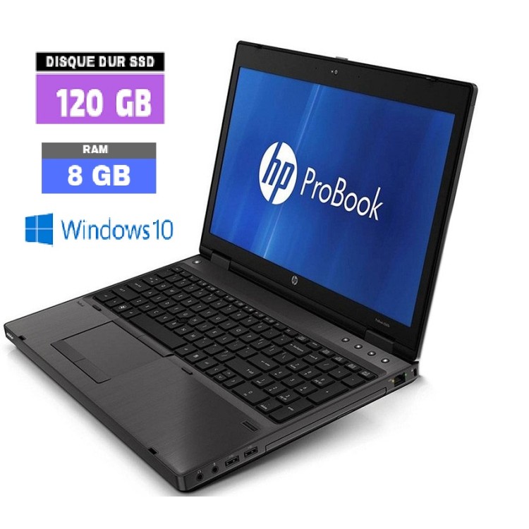 HP 6560B I5 - 8 Go RAM - SSD 120 GO - Windows 10 - N°130535