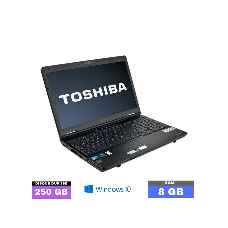 Toshiba Satellite S11 - Windows 10 - RAM 8 Go - SSD 250 Go - Webcam - N°130537