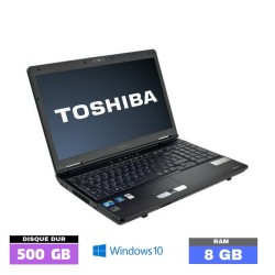 Toshiba Satellite S11 - Windows 10 - RAM 8 Go - HDD 500 Go - Webcam - N°130538