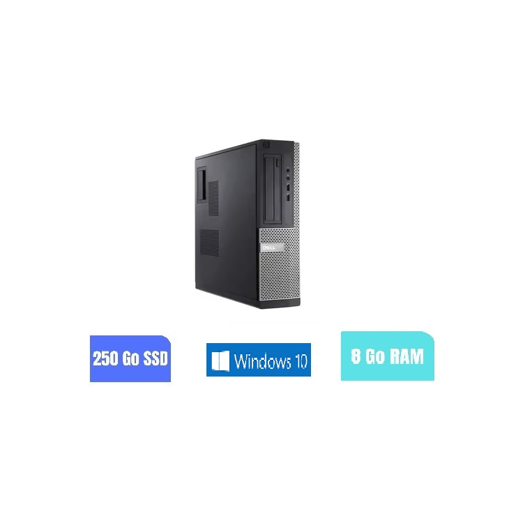 UC DE BUREAU DELL OPTIPLEX  390 DT - WINDOWS 10 - 250 GO SSD - I5 - 8 GO RAM - 200903