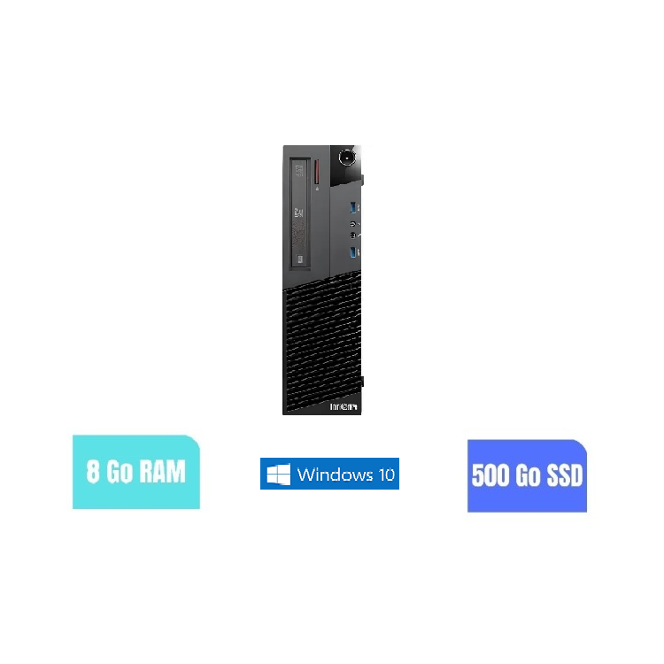 UC de bureau IBM THINKCENTRE M83 I3 - SSD 500 GO - RAM 8 go - WINDOWS 10 - N°200905