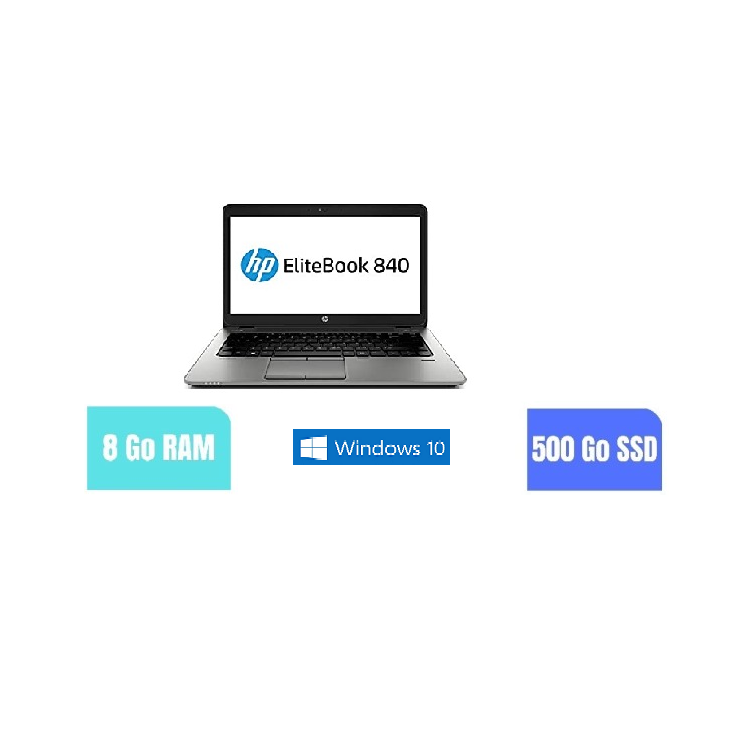 HP 840 G2 I5 - 8 Go RAM - SSD 500 GO - Windows 10 - N°060910