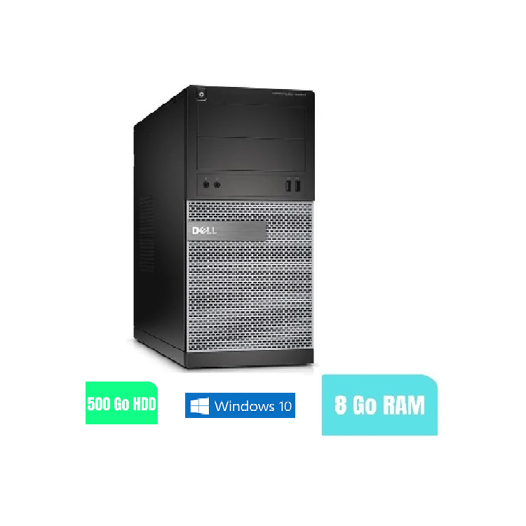 UC DELL OPTIPLEX 3020 Tour Windows 10 - Ram 8 Go - HDD 500 GO - Core I5 4ème géné - N° 220903