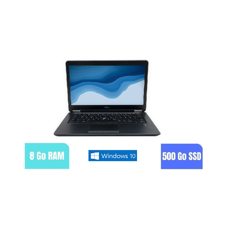 DELL E7450 Core I5 - WINDOWS 10 - SSD 500 GO - Ram 8 Go- N°260905