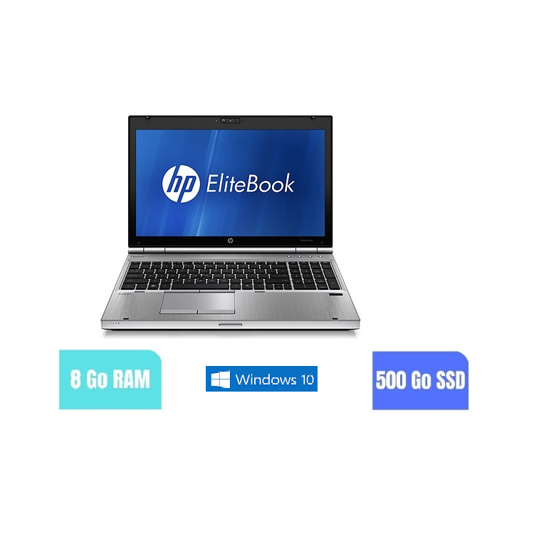 HP ELITEBOOK 8560P sous Windows 10 - Core i5 - 8Go RAM - SSD 500 GO  - N°270906