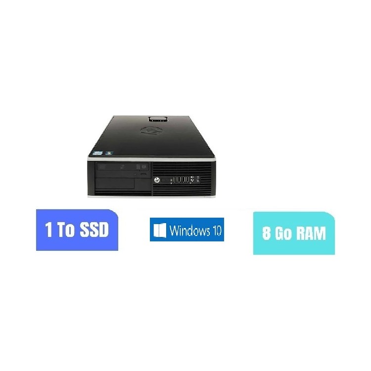 PC DE BUREAU COMPAQ 8100 ELITE SFF - Sous Windows 10 - Ram 8 Go - SSD 1 TO -  Core I7 - N° 290901