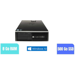 PC DE BUREAU COMPAQ 8100 ELITE SFF - Sous Windows 10 - Ram 8 Go - SSD 500 GO -  Core I7 - N° 290902
