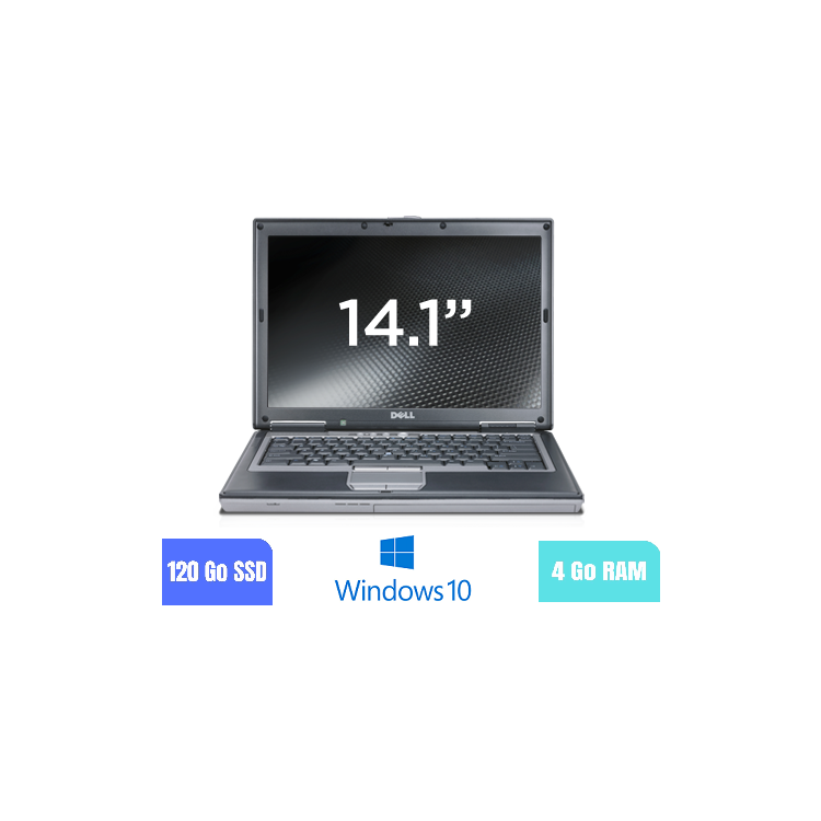 DELL D630 - 4 Go RAM - 120 Go SSD - Windows 10 - N°160208